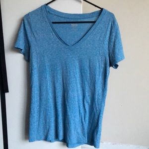 Baby blue v neck T shirt